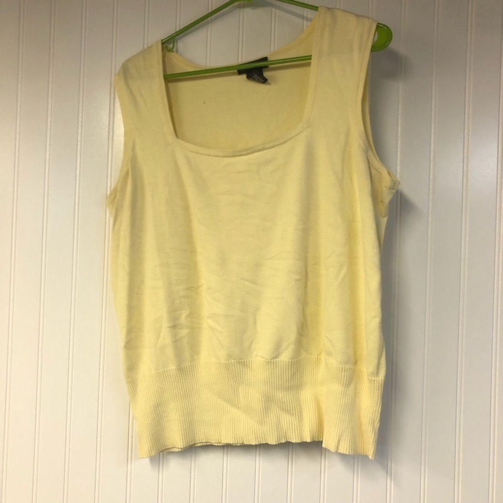 Lane Bryant Women's Yellow Sleeveless Sweater Tank Top 18/20
